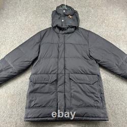North Face Jacket Mens M Black Puffer Brooks Range Down Ripstop Parka Hooded