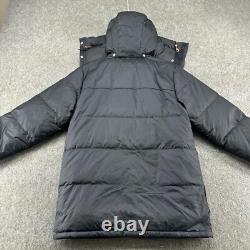 North Face Jacket Mens M Black Puffer Brooks Range Down Ripstop Parka Hooded