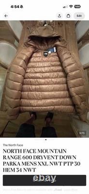 North Face Mountain Range 600 Pro Down Hyvent Parka Mens XXL New W Tags Mint