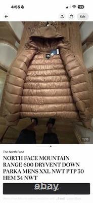 North Face Mountain Range 600 Pro Down Hyvent Parka Mens XXL New W Tags Mint