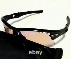 OAKLEY RADAR GOLF SUNGLASSES Black with Silver Icons Range Vented G30 Iridium Lens