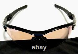 OAKLEY RADAR GOLF SUNGLASSES Black with Silver Icons Range Vented G30 Iridium Lens