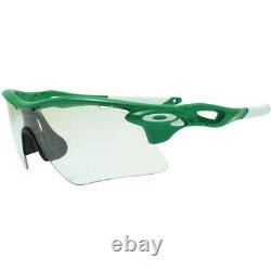 Oakley Custom Radarlock Range Team Bright Green Clear Vented Lens Sunglasses