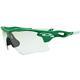 Oakley Custom Radarlock Range Team Bright Green Clear Vented Lens Sunglasses