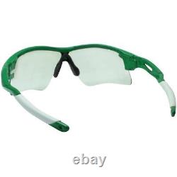 Oakley Custom Radarlock Range Team Bright Green Clear Vented Lens Sunglasses