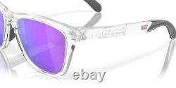 Oakley FROGSKINS RANGE Sunglasses OO9284-1255 Matte Clear Frame With PRIZM Violet