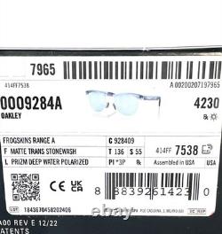 Oakley Frogskins Range A Sunglasses Matte Stonewash Polarized OO9284A Low Bridge