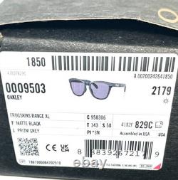 Oakley Frogskins Range XL Sunglasses Matte and Shiny Black Prizm OO9503-0658