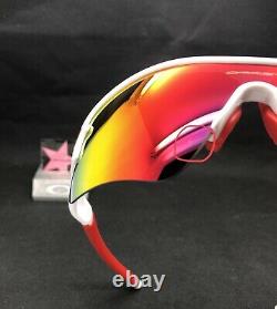 Oakley Radar Polished White with Positive Red Iridium Range Custom Authentic +Red