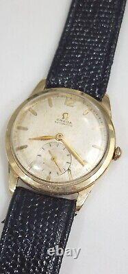 Omega Automatic Bumper Cal. 344 Ref. F 6262 Mens sub second 10k GF Vintage Watch