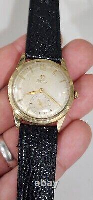 Omega Automatic Bumper Cal. 344 Ref. F 6262 Mens sub second 10k GF Vintage Watch