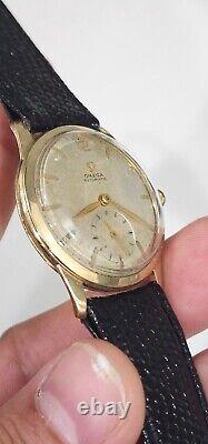 Omega Automatic Bumper Cal. 344 Ref. F 6262 Mens sub second 10k GF Vintage Watch