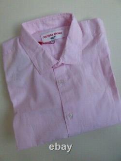 Orlebar Brown 007 shirt XXL James Bond range rose pink cotton MENS new