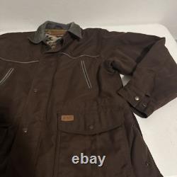 Outback Men's Jacket Canvas Canyon Range Rider Jacket Size M, Brown
