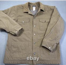 PATAGONIA Retro Canvas Range Coat Barn MENS XL CHORE Jacket Tan Quilt-lined