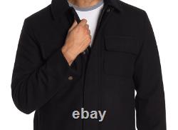 PENDLETON Front Range Felted Zip Wool Jacket, Black, Size Large $395