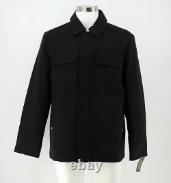 PENDLETON Front Range Felted Zip Wool Jacket, Black, Size Large $395