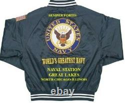 Pacific Missile Rangebarking Sands Hawaii Embroidered Satin Jacket(back Only)