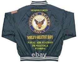 Pacific Missile Rangebarking Sands Hawaii Embroidered Satin Jacket(back Only)