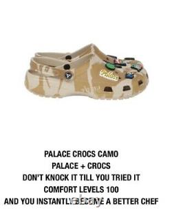 Palace Skateboards Crocs Camo Size 10 Summer 2021 Range