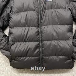 Patagonia Down Coat Mens S Black Puffer Frozen Range 700 Fill Hooded Zip In
