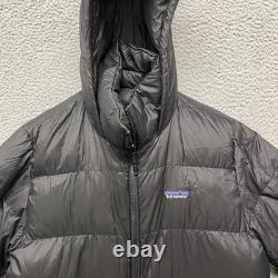 Patagonia Down Coat Mens S Black Puffer Frozen Range 700 Fill Hooded Zip In