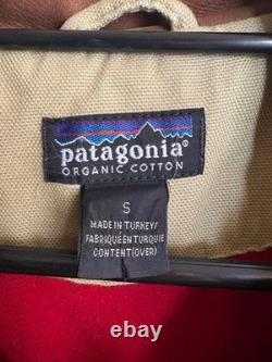 Patagonia Nuevo Range Coat S Duck Canvas Red Lined Used