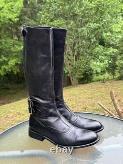 Paul Smith MEN ONLY Range Women's 37.5 MADE in ITALY Black Leather Riding Boots
