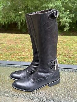 Paul Smith MEN ONLY Range Women's 37.5 MADE in ITALY Black Leather Riding Boots