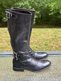 Paul Smith MEN ONLY Range Women's 37.5 MADE in ITALY Black Leather Riding Boots