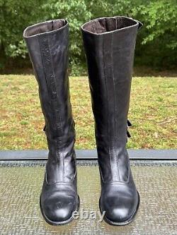 Paul Smith MEN ONLY Range Women's 37.5 MADE in ITALY Black Leather Riding Boots