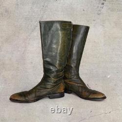 Paul Smith MEN ONLY Range Women's 39/8 MADE in ITALY Green Leather Riding Boots