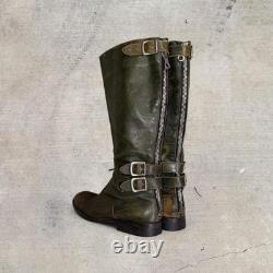 Paul Smith MEN ONLY Range Women's 39/8 MADE in ITALY Green Leather Riding Boots