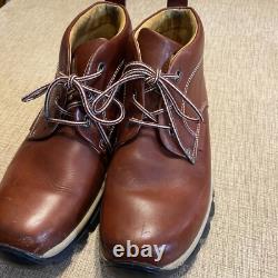 Perry Ellis America Leather Boots Men Size 12 Tan Vintage Range