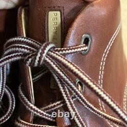 Perry Ellis America Leather Boots Men Size 12 Tan Vintage Range