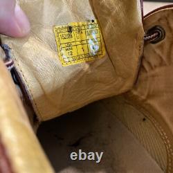 Perry Ellis America Leather Boots Men Size 12 Tan Vintage Range