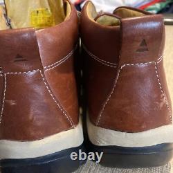 Perry Ellis America Leather Boots Men Size 12 Tan Vintage Range