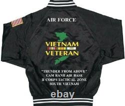 Phan Rang Air Base II Corps Tz Vietnam Embroidered Satin Jacket(back Only)