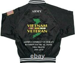 Phan Rang Army Combat II Corps Tz Vietnam Embroidered Satin Jacket(back Only)