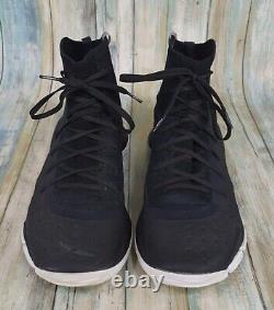 RARE Under Armour Curry 4 Mid Basketball Sneakers Size 9 Black Black 1298306-014