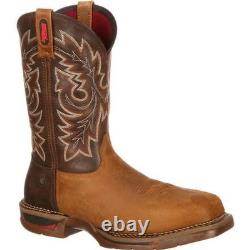 ROCKY WORK Men's 11 Long Range Carbon Fiber Toe Western Work Boot Brown FQ000