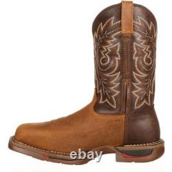 ROCKY WORK Men's 11 Long Range Carbon Fiber Toe Western Work Boot Brown FQ000
