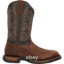 ROCKY WORK Men's 11 Long Range Waterproof Western Work Boot Coffee RKW0359 Co