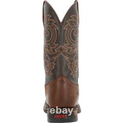 ROCKY WORK Men's 11 Long Range Waterproof Western Work Boot Coffee RKW0359 Co