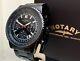 Rotary Mens Watch Black Ocean Range Chronograph Rrp £190 Genuine Boxed R39