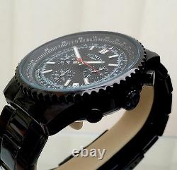 ROTARY Mens Watch BLACK OCEAN Range Chronograph RRP £190 Genuine Boxed r39