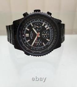 ROTARY Mens Watch BLACK OCEAN Range Chronograph RRP £190 Genuine Boxed r39