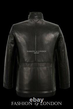 Racer Leather Jacket For Men Semi Veg Tanned Black Italian Lambskin Biker Jacket