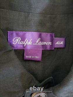 Ralph Lauren Purple Label Mens Dress Light Jacket Shirt 100% Linen Italy Medium