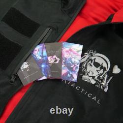 Range Jacket for Anime Weebs Tactical Breathable Black with Red Inside